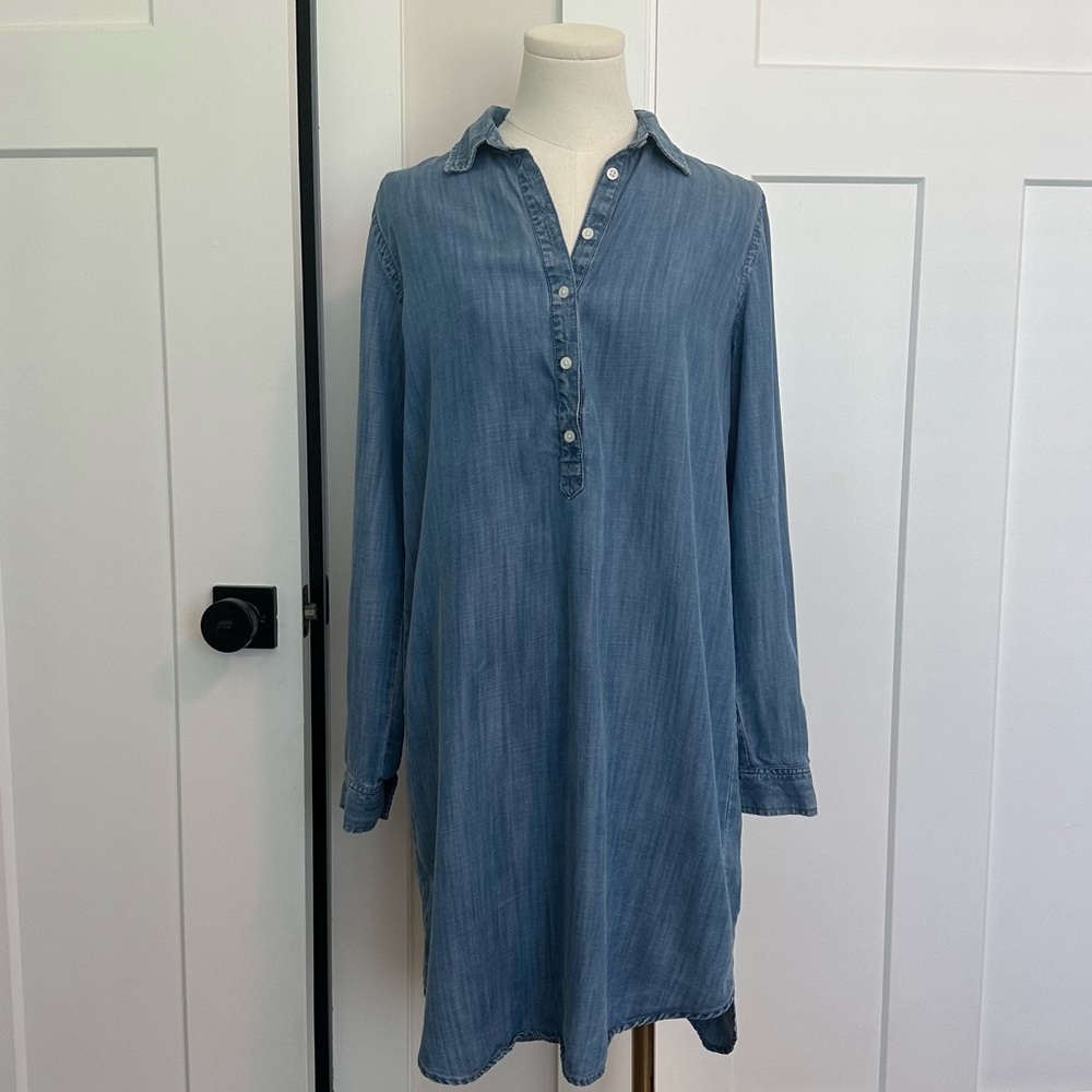 LOFT Chambray Shirt Dress | Size S